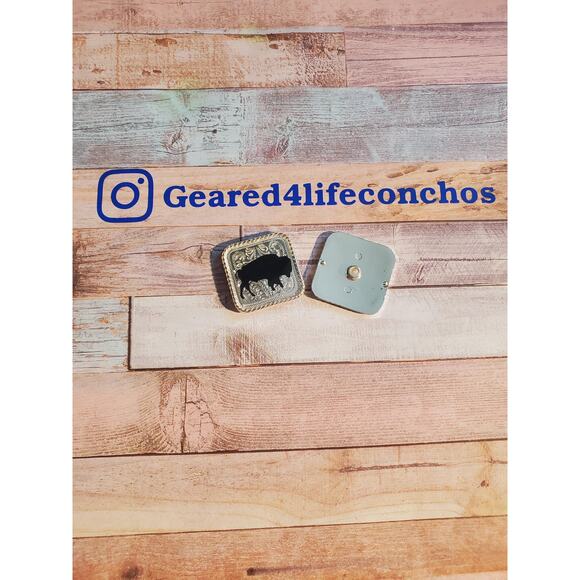 Buffalo concho, southwestern design tack, Native American tack, saddle conchos - Picture 3 of 5